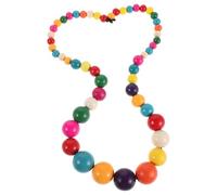 HANABASS Collar Bohemio y Grueso de Madera para Mujer Collar Hippie Boho Cuentas Coloridas Joyería Étnica Vintage para Verano