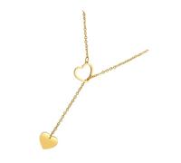 HANABASS Collar Colgante de Corazón Pequeño Oro para Mujer Joyería Minimalista Uso Diario y Festivales Romántico Vintage Corto