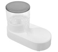 HANABASS Comedero Automático para Mascotas Gris Elegante, Dispensador Plástico Resistente y Transparente, Alimentación Programable para Perros y Gatos, Sistema Antivuelco Adecuado