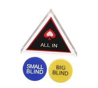 HANABASS Completo de Fichas para Póker con Botón Dealer Doble Cara Marcador All-in Fichas Small Blind y Big Blind Protector de Cartas y Contadores para Fiestas