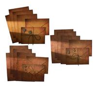 HANABASS Conjunto de 3 Sets de Papel Kraft y Sobres Marrones Estilo Retro Vintage, Papel para Escribir Cartas Resistente y Liso, Adecuado para Papelería y Scrapbooking