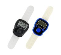 HANABASS Contadores De Dedos Electrónicos para Y Oración Y Duradero para Practicar Chanting Buddha Colores Aleatorios Color Aleatorio 2 Piezas*2