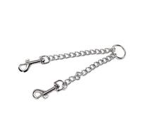 HANABASS Correa De Tracción para Mascotas De Doble Cabeza Cadena De Hierro Inoxidable Correa para Perros y Cachorros Accesorios para Pasear Mascotas