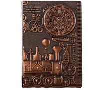 HANABASS Cuaderno Diario de Pu Cuaderno de Escritura A5 Cubierta Firme Rojo Diseño Vintage Tallado para Diario y Bocetos, para Compañeros y Colegas de Clase