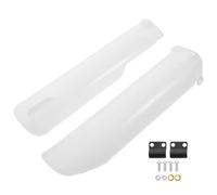 HANABASS Cubierta Protectora de Horquilla Delantera Protección Óptima contra Golpes 2 Piezas para Motocicleta de Plástico Blanco para Conducción y Todoterreno