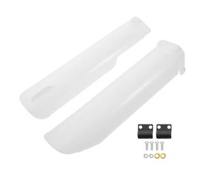 HANABASS Cubierta Protectora de Horquilla Delantera Protección Óptima contra Golpes 2 Piezas para Motocicleta de Plástico Blanco para Conducción y Todoterreno