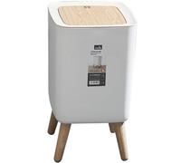HANABASS Cubo de de 10l, Material Pp Adecuado Abs para Capacidad Gran Presión Tapa Prensa de Basura Tipo Doméstico Cocina y Baño