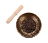 HANABASS Cuenco de Sonido de Tibetano Cuenco de Meditación Varilla de Madera para Yoga y Relajación Adornos de Mesa Hogar Templo