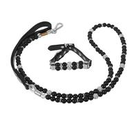 HANABASS Cuerda De Tracción para Perros Correa Y Collar para Perros Juego De Correa Y Collar con Perlas para Y Gatos Cuerda De Tracción para Pasear para