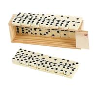 HANABASS Dominó Clásico Portátil con Estuche para Adultos Noches Familiares Juego de Mesa Tradicional de Viaje con Seis Bloques de Dominó