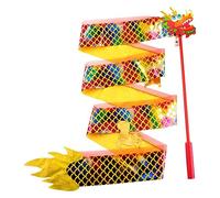 HANABASS Dragón Arcoíris 3D Po-I Cinta De Gimnasia Rítmica Po-I Con Cinta De Luz LED Serpentina Varita De Baile Brillante Serpentinas Dragón Juguete En Espiral Para Suministro De Fiesta De