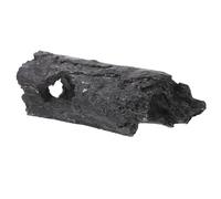 HANABASS Escondite para Reptiles de Resina Negra Forma de Tronco Hueco, Simulación Natural para Hábitat y Refugio Que Estimula Instintos de Escondite en Tortugas y Reptiles