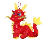 HANABASS Figurita de Dragón Chino Relleno Mascota del Zodíaco del Dragón Adorno Festivo para Oficina y Hogar Suave y Ligera Decoración de Buena