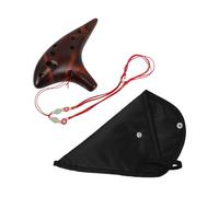 HANABASS Flauta de cerámica ardiente instrumentos divertidos accesorios de flauta para músico bolsa para instrumentos de viento agujero de flauta Arcilla Coffee