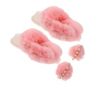 HANABASS Forro Térmico de Zapatos Desmontable con Peluche Grueso y Rosas Interior Cálido y Transpirable para Botas y Zapatillas Talla Protección contra Frío y Viento Invierno