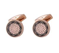 HANABASS Gemelos de Camisa de Moda en Rosa Dorado 1 Par Botones Decorativos para Puños de Camisa Cierres de Costura Resistentes Accesorios Elegantes para Traje de Hombre