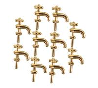 HANABASS Grifo Miniatura 10 Piezas para Casa de Muñecas Decoración de Grifo de Plástico Accesorios de Baño Miniatura Adorno para Muebles Juguetes para de Baño