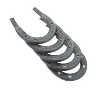 HANABASS Herraduras de Metal Firmes para Caballos, 5 Piezas Tamaño 2 Ranura, Accesorio Resistente de Hierro para Uso Interior y Exterior, Suministros para Herrador y Cuidado Equino