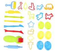 HANABASS Herramientas para Plastilina para Moldeables Cortadores y Rodillos Seguros para Modelado y Desarrollo de Habilidades Manuales Bebés y Pequeños