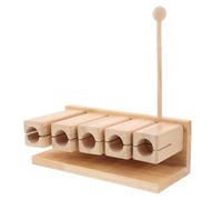HANABASS Instrumento de Percusión de Madera Tonos con Maza Bloque Rítmico Seguro y Ergonómico para Montessori Clases Orff y Actividades Grupales Hogar y Escuela