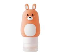 HANABASS Juego de 3 Botellas Dispensadoras Vacías de Silicona para Viaje, Capacidad 50ml, 70ml y 90ml, Diseño Ligero y Seguro Formas de Conejo, Shiba Inu y Oso Estilo Varios estilos