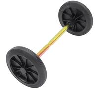 HANABASS Juego de Ruedas de Goma para Movilidad Fácil y Movimiento que Ahorra Esfuerzo para Cubo de Basura Eje Hueco, Accesorio Resistente Color Aleatorio Adecuado para