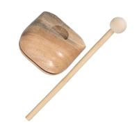 HANABASS Juguete De De Madera Para Instrumento De Percusión De Madera Bloque De Templo Adornos De Templo Instrumento Budista Bloque De Templo Tambor Zen Bloque De Madera De