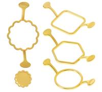 HANABASS Kit de Sellos de Cera 4 Piezas Molde de Metal con Diseño Inflexible y Forma Variada para Decoración y Papelaría en Bodas