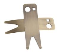 HANABASS Llave para Guitarra Eléctrica 2 Piezas Herramienta Multiuso para Potenciómetros Clavijas de Afinación E Interruptores Diseño Dentado Antideslizante Compacta y Ligera para