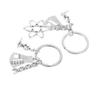 HANABASS Llavero De Química Biológica Diseño De Adn y Microscopio, 2 Unidades En Aleación De Zinc, Para Obsequio a Maestros y Compañeros, Accesorio Ligero Para Llaves y Bolsos