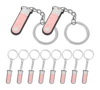 HANABASS Llavero Decorativo de Tubos de Ensayo para Profesores de Química, Set de 10 Piezas para Colgar en Bolsos o Mochilas, Accesorio para Laboratorio y Uso Escolar
