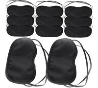 HANABASS Máscara Para Dormir Ojos 24 Piezas Cinta Elástica Transpirable Negro Viajes Siesta Descanso Relajante Para Mujeres y Hombres En Casa, Oficina y Transporte Público