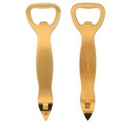 HANABASS Mini Abridor de Botellas Portátil de Acero Inoxidable 304 Dorado Diseño Intuitivo y Ligero para Uso Frecuente en Bolsillo o Coche, Pack de 2 Piezas