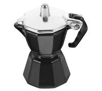 HANABASS Mini cafetera pequeño decoración Miniatura Café exprés Hacer Moca pava cafetera pequeña Modelo de Cocina de casa de muñecas electrodomésticos de Juguete para aleación Negro