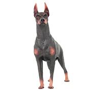 HANABASS Modelo de Animal de Simulación Estatua de Perro Figura de Perro Realista para Decoración del Hogar Juguete de Peluche de Doberman