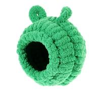 HANABASS Nido para Dormir De Loro Cálido Colgante De Felpa Verde Orejas para Jaula, Cama Cómoda y Transpirable Adecuado para Aves Pequeñas En Invierno