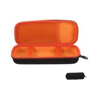 HANABASS Organizador de Micrófonos Duro Compatible con Jbl Es Funda de Transporte Eva para Dos Micrófonos Resistente al Agua y Ligera para Eventos Musicales Color Negro con Forro Naranja