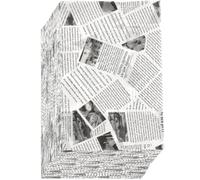 HANABASS Papel para Sándwich Resistente la Grasa, Papel para Envolver Alimentos de Uso Diario, Tamaño 35x25 Cm, 120 Hojas en Estilo Periódico Retro, Adecuado para Hamburguesas, Papas