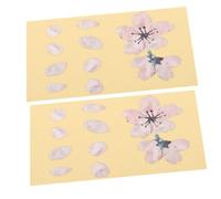 HANABASS Pegatinas Autoadhesivas de Flores en Pvc Rosa sin Dañar el Instrumento 2piezas Diseño Delicado y Creativo para Diapasón de Guitarra