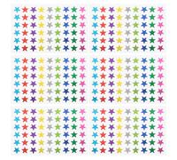 HANABASS Pegatinas de Recompensa Fáciles de Almacenar 30 Hojas de Aluminio Grueso Estrellas de Cinco Puntas Autoadhesivas para Escuelas y Hogares