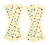 HANABASS Pegatinas para Aprender Violín 3/4 de Papel sin Residuo, 4piezas para Diapasón, Mejoran Habilidades en Práctica al Aire Libre para Estudiantes de Violín