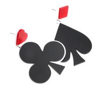 HANABASS Pendientes Acrílicos Geométricos Asimétricos con Diseño de Cartas de Colgantes Creativos para Mujer Accesorios Chic para Estilo Único y Vestir Elegante