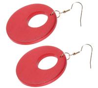 HANABASS Pendientes Colgantes de Madera Redondos Geométricos para Mujer, Accesorios para Fiestas y Eventos Casuales, 1 Par de Aretes Ligeros y Fáciles de Combinar