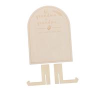 HANABASS Placa Conmemorativa De Madera Para Marco De Fotos De Madera Revelación De Nacimiento Shower Decoración De Cuarto De Abuelos Recuerdo De Crecimiento