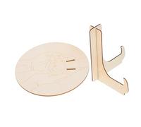 HANABASS Placa Conmemorativa Señal de Llegada Redonda con Soporte Grabado de Madera y Decoración Especial en Beige para Recién Nacidos para Hospital