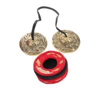 HANABASS Platillos de Percusión Campana de Meditación Relajante para Yoga Platillos de Mano con Diseño de Doble Dragón Instrumento Musical Sonoro Campanas Nepalesas