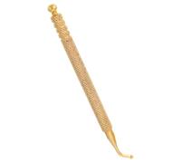 HANABASS Pluma de Acupresión de Cobre Cabezal Curvo para Masaje de Puntos Auriculares, Varilla Ligera y Portátil para Reflexología Facial, Herramienta de Acupuntura para Relajación