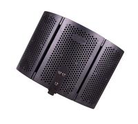 HANABASS Protector de Micrófono Negro Abs Cubierta Absorbente de Sonido y Filtro Plegable para Bloqueo de Saliva y Polvo en Grabaciones