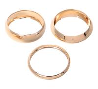 HANABASS Pulsera para Mujer Dorada de Hierro, Brazalete Minimalista y Apilable, Diseño Único y Moderno para Uso Diario, Set de 3 Piezas