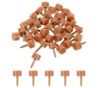 HANABASS Reemplazo de Tapa de Tacón Alto para Mujer, Protector Antideslizante Redondo de Tpu Color Caqui, 20 Pares para Reparación Profesional y DIY